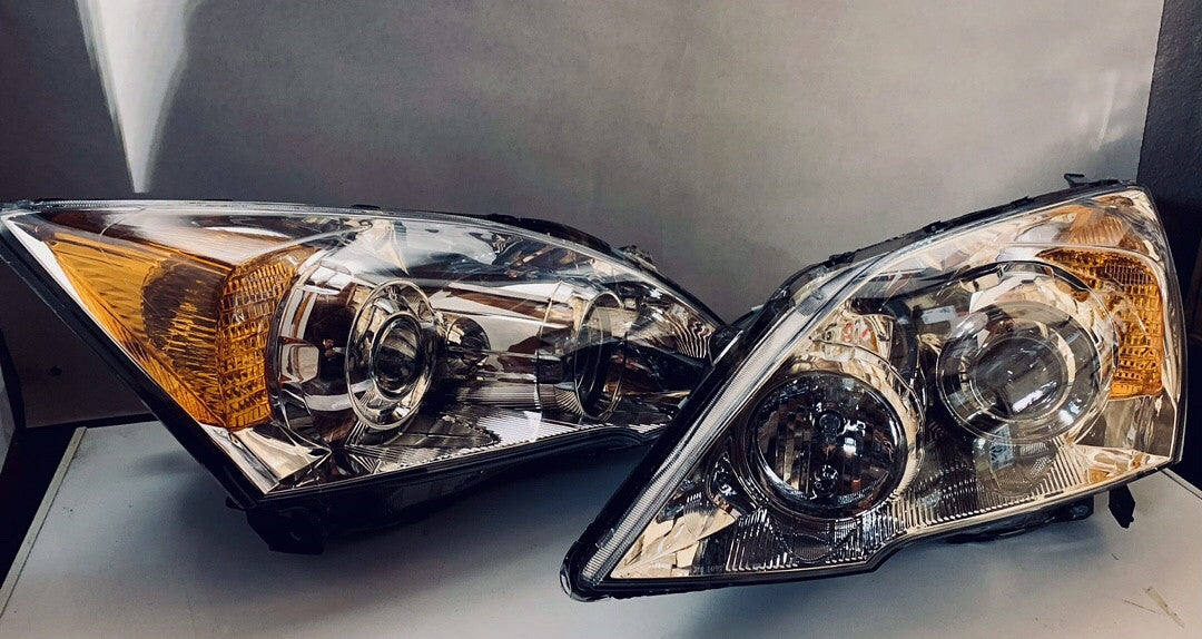 07-11 Honda CR-V CHROME AND AMBER PROJECTOR HEADLIGHTS