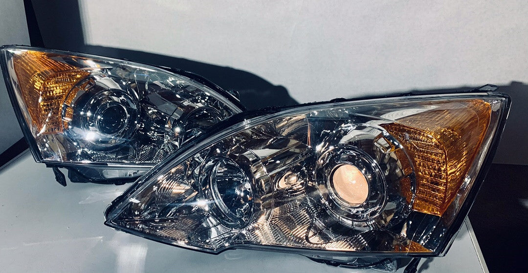 07-11 Honda CR-V CHROME AND AMBER PROJECTOR HEADLIGHTS