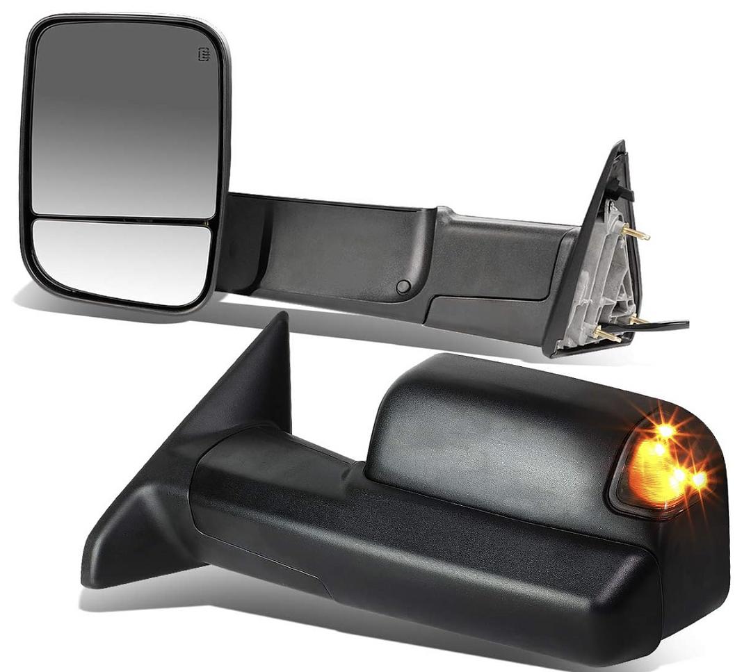 2009 to 2016 Dodge Ram LED Towing Mirrors Espejos Retrovisores Electricos con Luz Electric