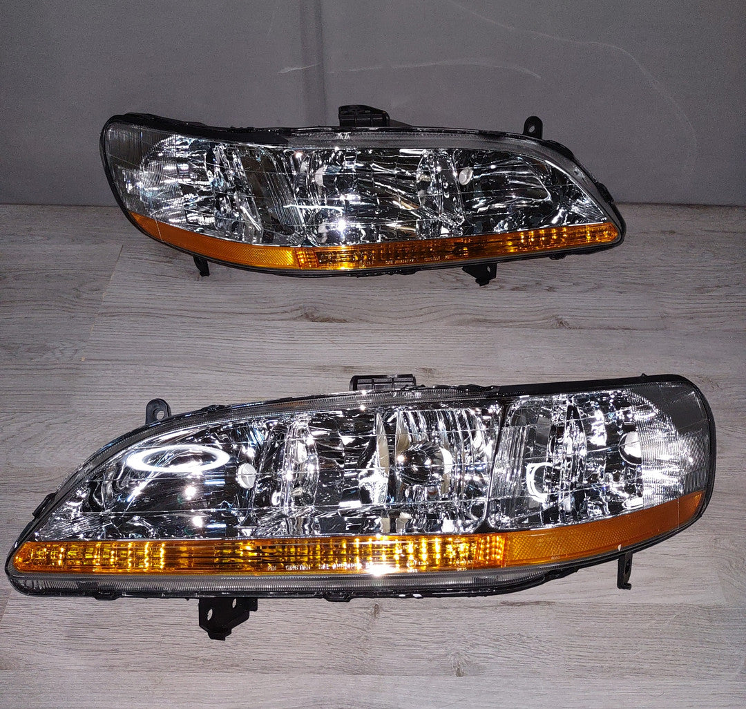 1998 - 2002 Honda Accord OEM STYLE Headlights Luces micas Calaveras Faros Luz light