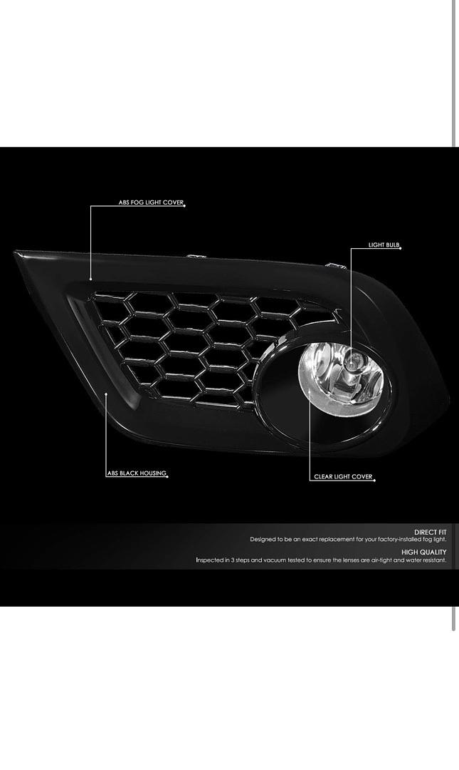 Fog Light with Bezel & Switch Driver & Passenger Side Enhance Visibility [Compatible with 16-18 iM]