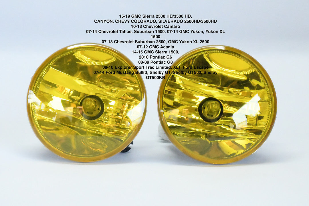 Amber Fog Lights With Switch for 07-13 Avalanche / 15-19 Silverado / 07-12 Acadia