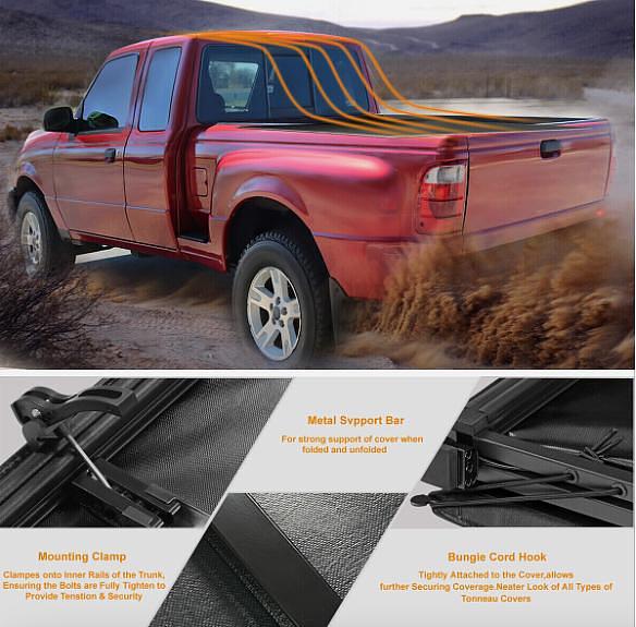 6ft 93-04 FORD RANGER TRI FOLD SOFT COVER L75‚Äù W49‚Äù