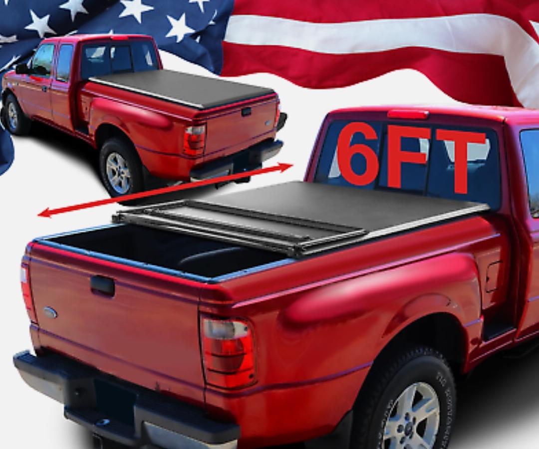 6ft 93-04 FORD RANGER TRI FOLD SOFT COVER L75‚Äù W49‚Äù