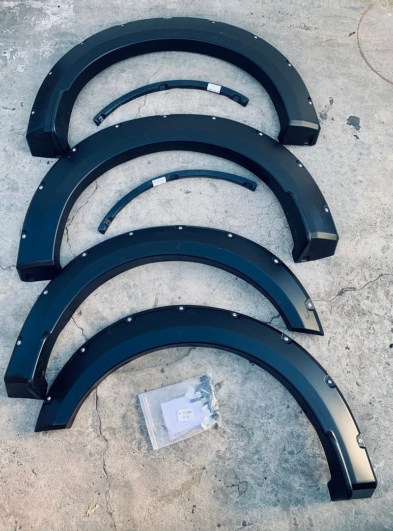 Side Wheel Fender Flares, Pack of 4,Black