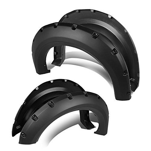 Side Wheel Fender Flares, Pack of 4,Black