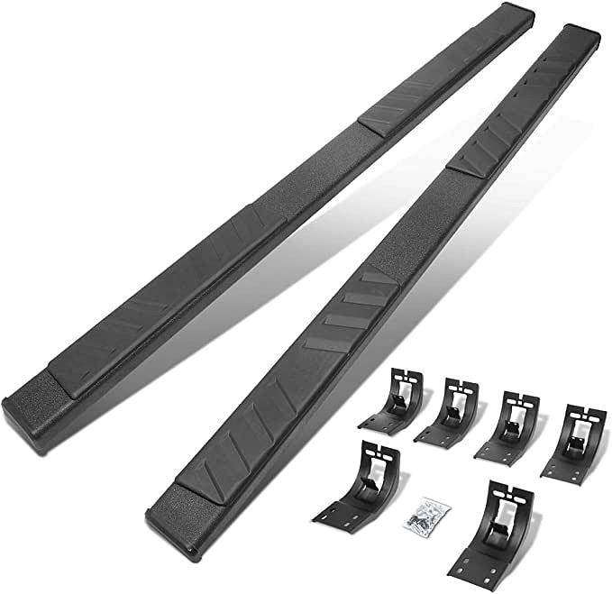 Black Coated 5 Inches Crew Cab Step Nerf Bar Running Board Compatible with Ram 1500 Crew Cab 4-Door 2011-2018