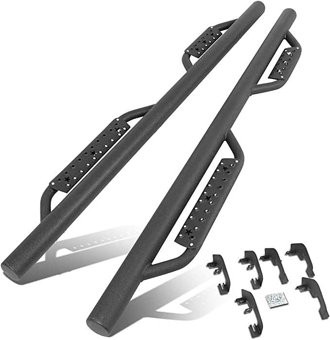 2007 to 2018 Chevrolet Silverado GMC Sierra Side Step Running boards Estribos Negros Black