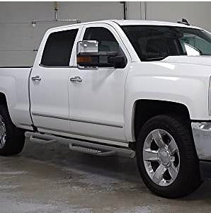 2007 to 2018 Chevrolet Silverado GMC Sierra Side Step Running boards Estribos Negros Black