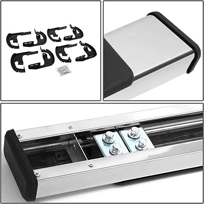 4.9" OD Stainless Steel Flat Side Step Nerf Bar Running Board Compatible with 2004-2014 F-150 Super Cab (Extended Cab)