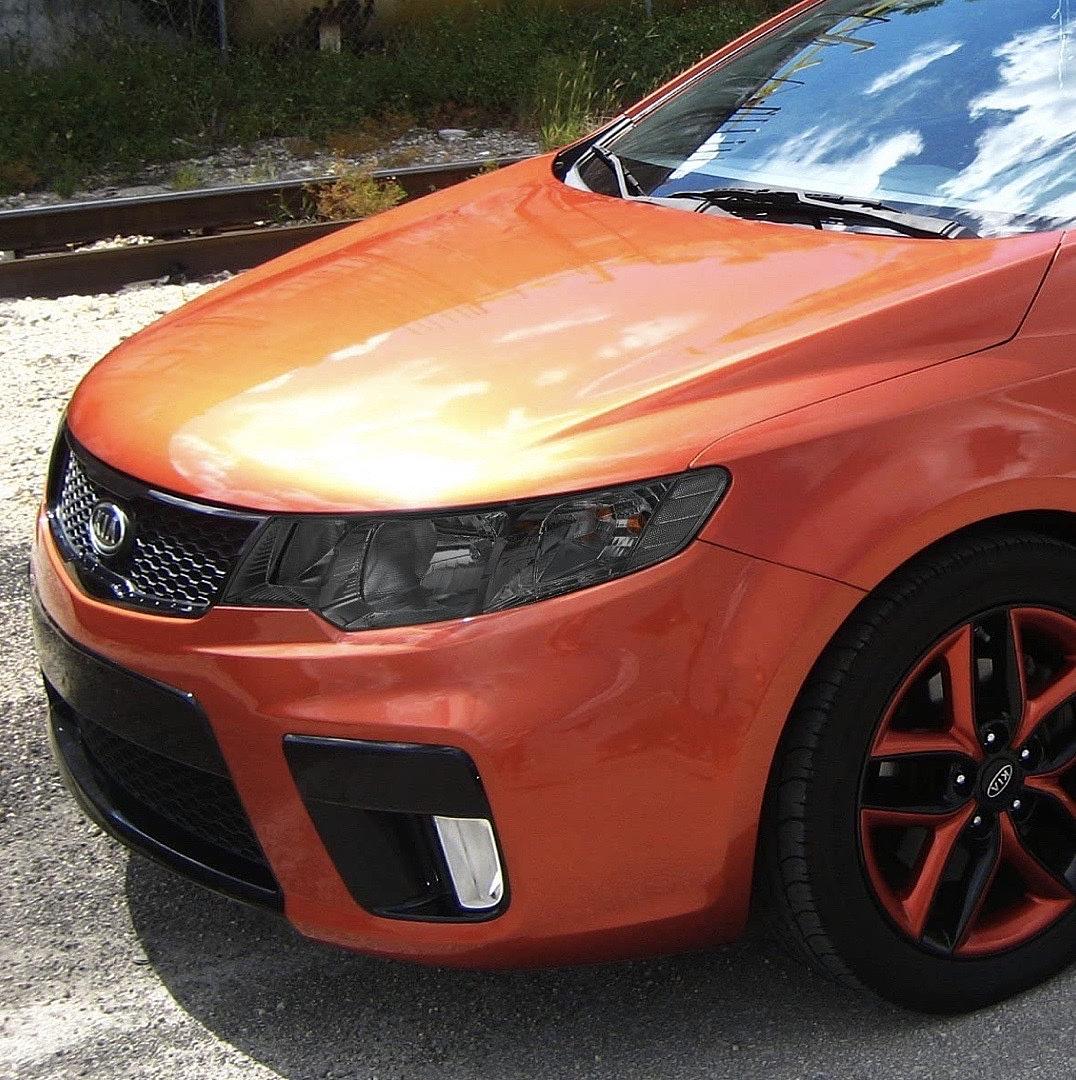 2010 to 2013 Kia Forte Koup Smoked headlights Luces Micas Calaveras faros Focos Luz Light
