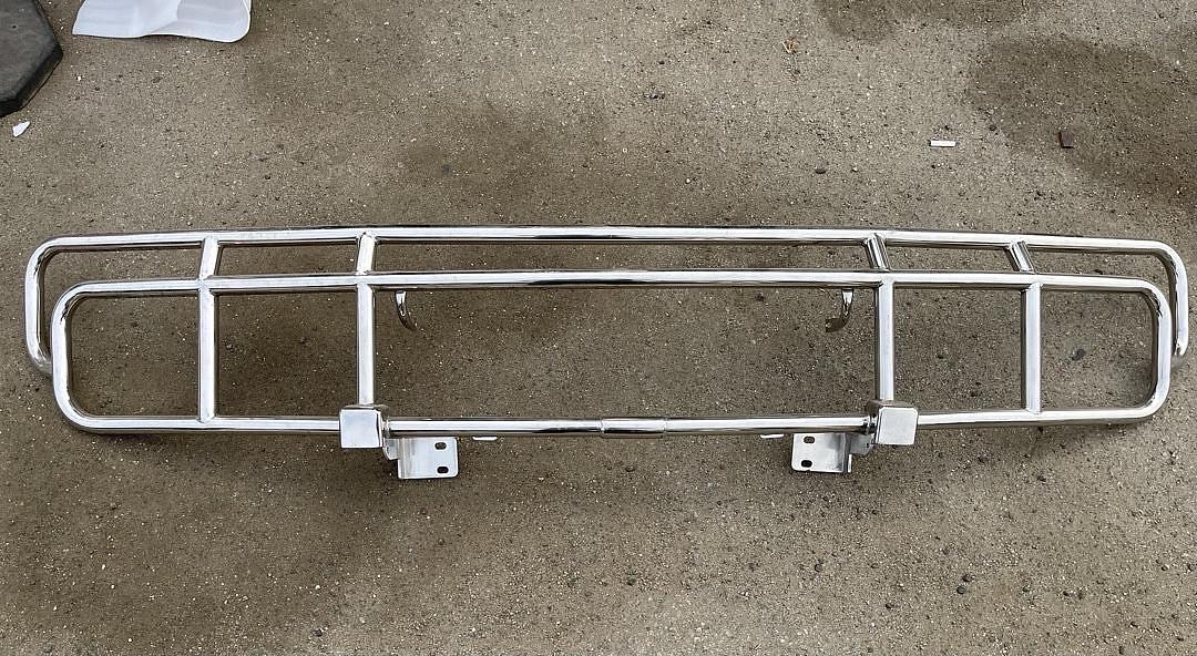 Silver Front Bumper Bull Bar Grille Replacement For 03-09 Hummer H2
