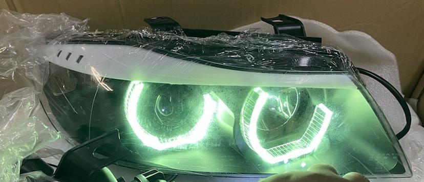 05-08 BMW 325i/ 325xi Led Color Changing Black Housing White Headlight