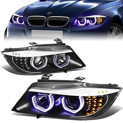 05-08 BMW 325i/ 325xi Led Color Changing Black Housing White Headlight