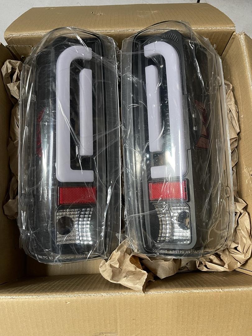 Pair 3D LED Bar Tube Tail Light Rear Brake Lamps Set Replacement