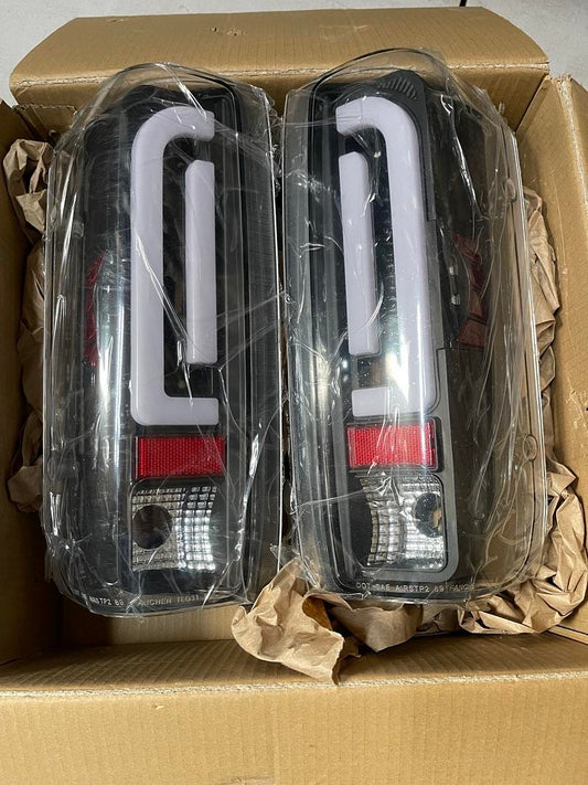 Pair 3D LED Bar Tube Tail Light Rear Brake Lamps Set Replacement