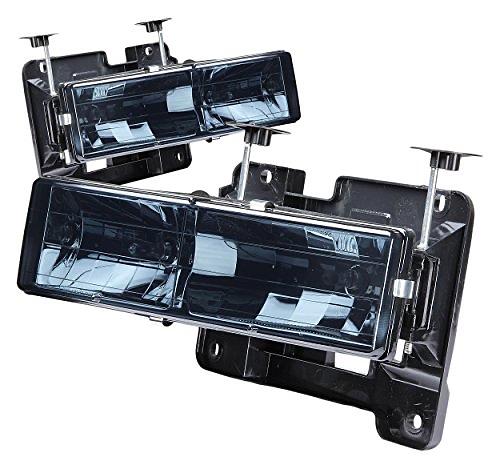 Smoke Lens Headlights Replacement For 88-98 C K Blazer
