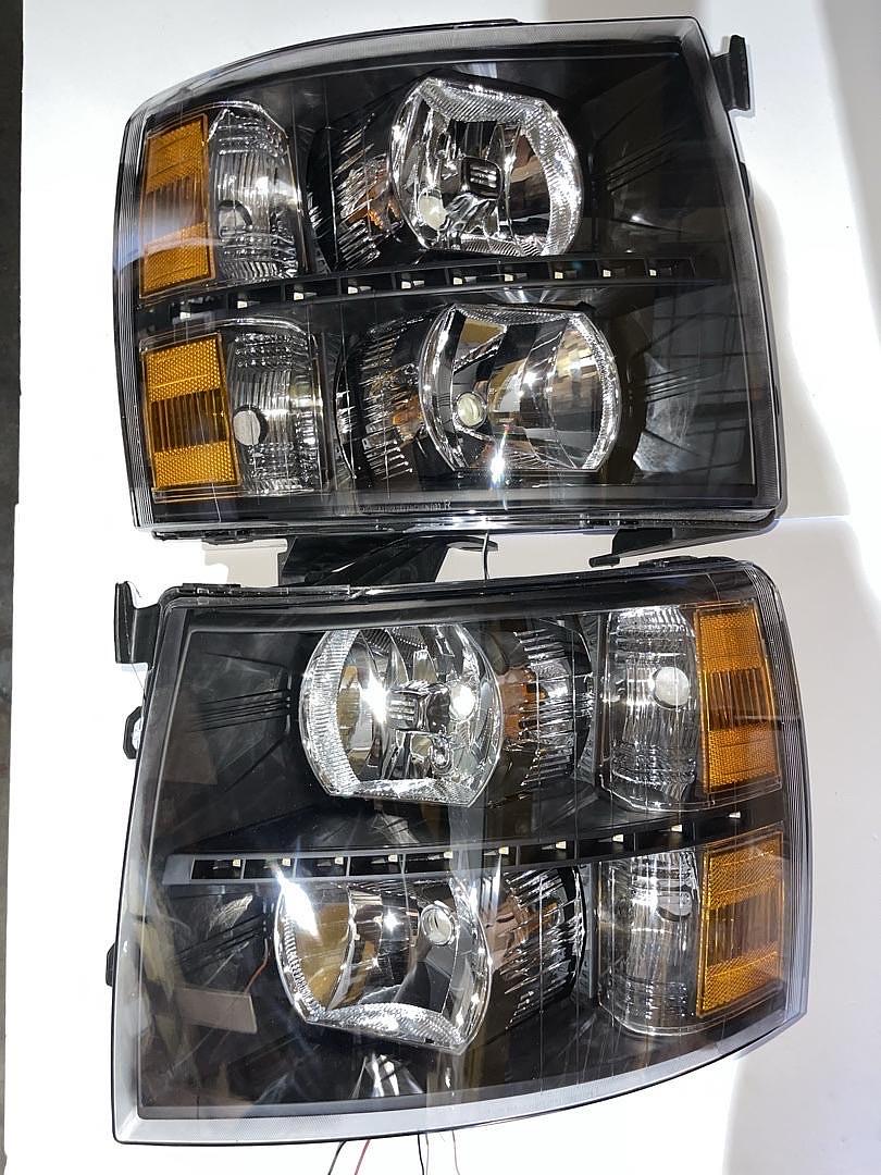 Pair LED DRL Strip Headlight/Lamp Compatible with 07-14 Silverado
