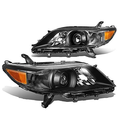 Black Housing Amber Corner Projector Headlights Replacement For 11-20 Sienna