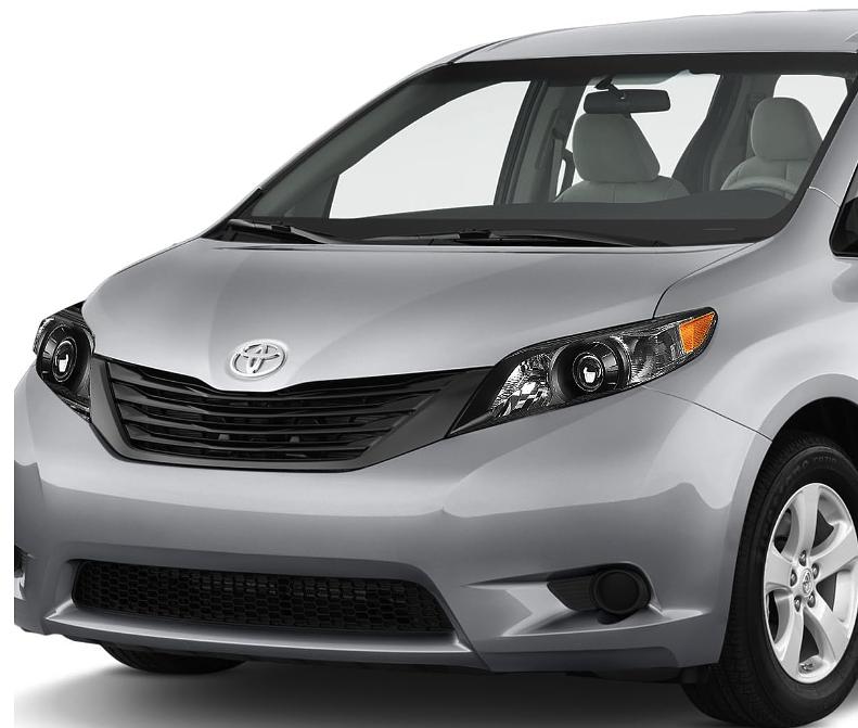 Black Housing Amber Corner Projector Headlights Replacement For 11-20 Sienna