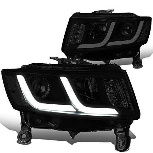 14-16 Grand Cherokee Dual LED Running Light Design Projector Headlights Compatible with