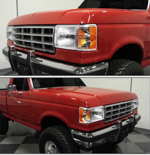 Chrome Factory Style Headlights Replacement For 87-91 Bronco F150 F250 F350