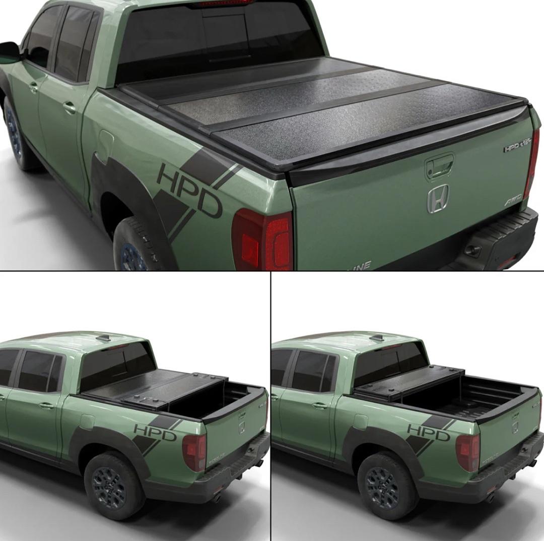 5ft Tri Fold Hard Bed Cover for Honda Ridgeline for 2017 to 2025