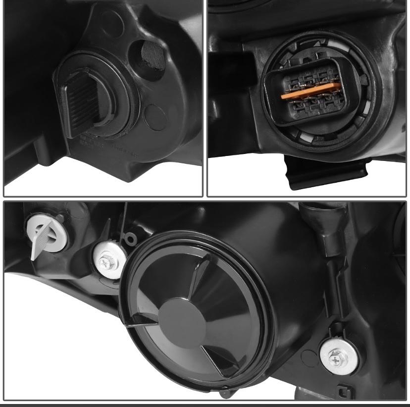 11-13 kia optima headlights black housing clear