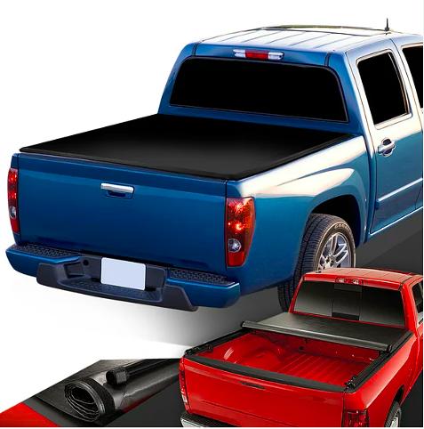 Truck Bed Soft Vinyl Roll-Up Tonneau Cover Compatible with 05-10 Dodge Dakota 2011 Ram Dakota 6-1/2' Fleetside / Styleside Bed