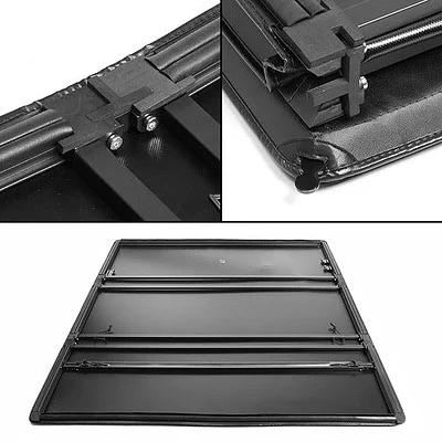 Pickup Truck Bed Soft Tri-Fold Adjustable Tonneau Cover Compatible with 04-12 Colorado Canyon 5'3" Fleetside Bed , Black