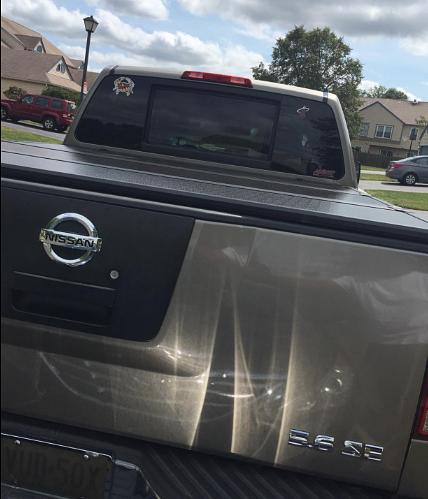 Pickup Truck Bed Top Hard Solid Tri-Fold Tonneau Cover Compatible with 2004-2015 Titan 6.7Ft Fleetside / Styleside Bed