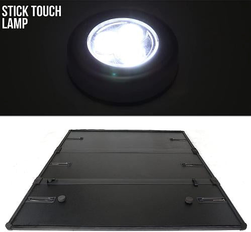 Pickup Truck Bed Top Hard Solid Tri-Fold Tonneau Cover Compatible with 2004-2015 Titan 6.7Ft Fleetside / Styleside Bed