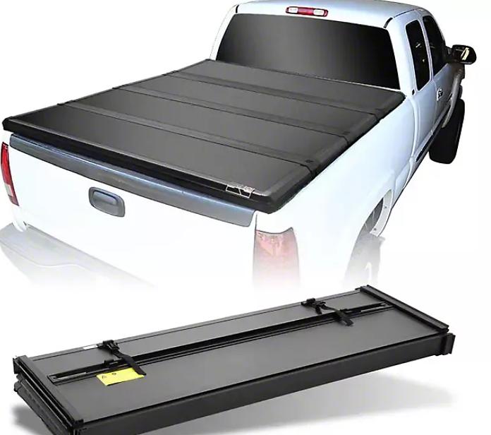 Truck Bed Top Hard Solid Tri-Fold Tonneau Cover Compatible with 09-18 Ram 1500/2019-2022 Ram 1500 Classic 6.5Ft Fleetside Short Bed w/o Bed Rail Storage & RamBox