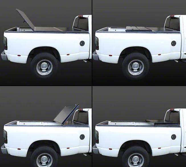 Truck Bed Top Hard Solid Tri-Fold Tonneau Cover Compatible with 07-13 Silverado / Sierra 1500 6.5Ft Bed 81L 67.5W