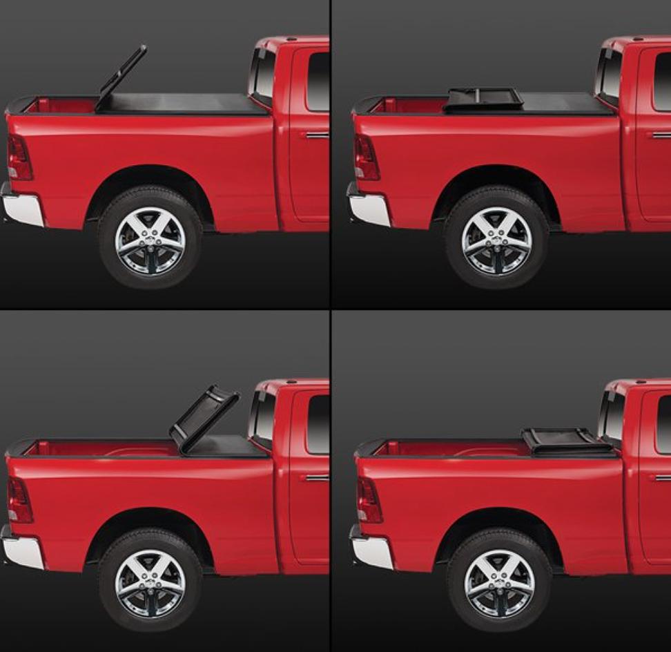 For 2017 to 2020 Nissan Titan 5‚Äò5‚Äú Short Bed Adjustable Matte Black Vinly Tri -Fold Soft Top Trunk Tonneau Cover 18 19