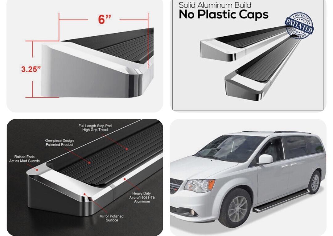 Ib04rcf1A 11-20 Dodge Grand Caravan 6 inch Chrome iBoard Running Boards 4 door
