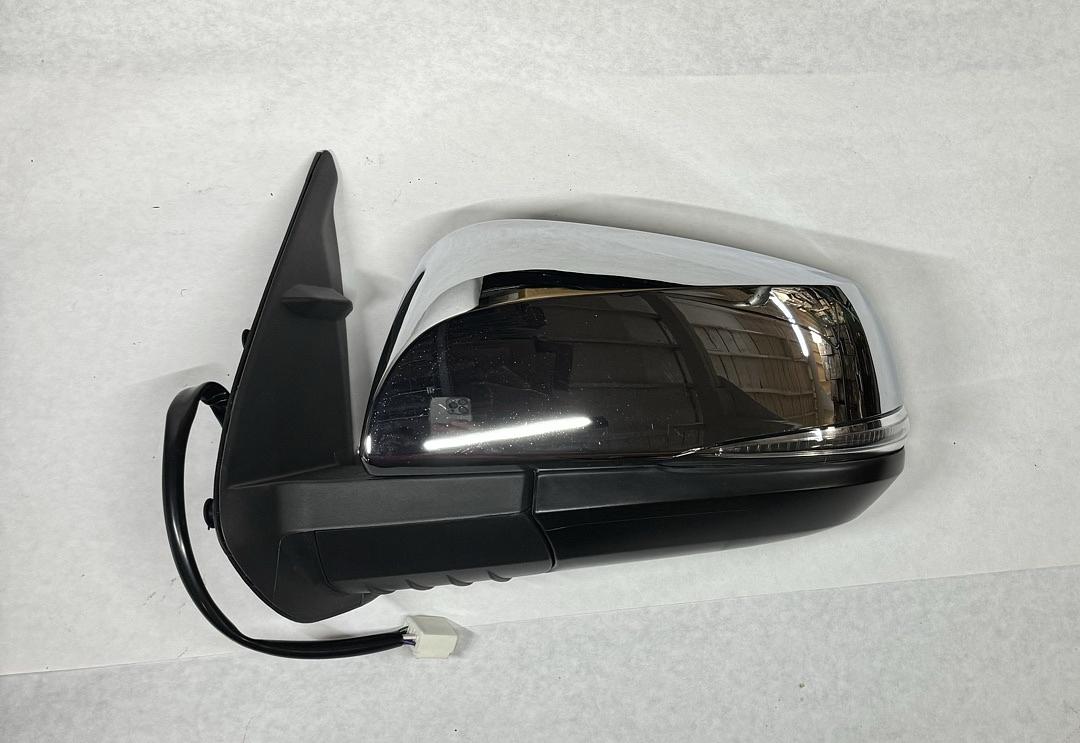 Left Driver Folding Side Mirror Compatible with Tacoma 16-17,Powered Adjust+Heated+Turn Signal+Blind Spot Detection,Black/Chrome