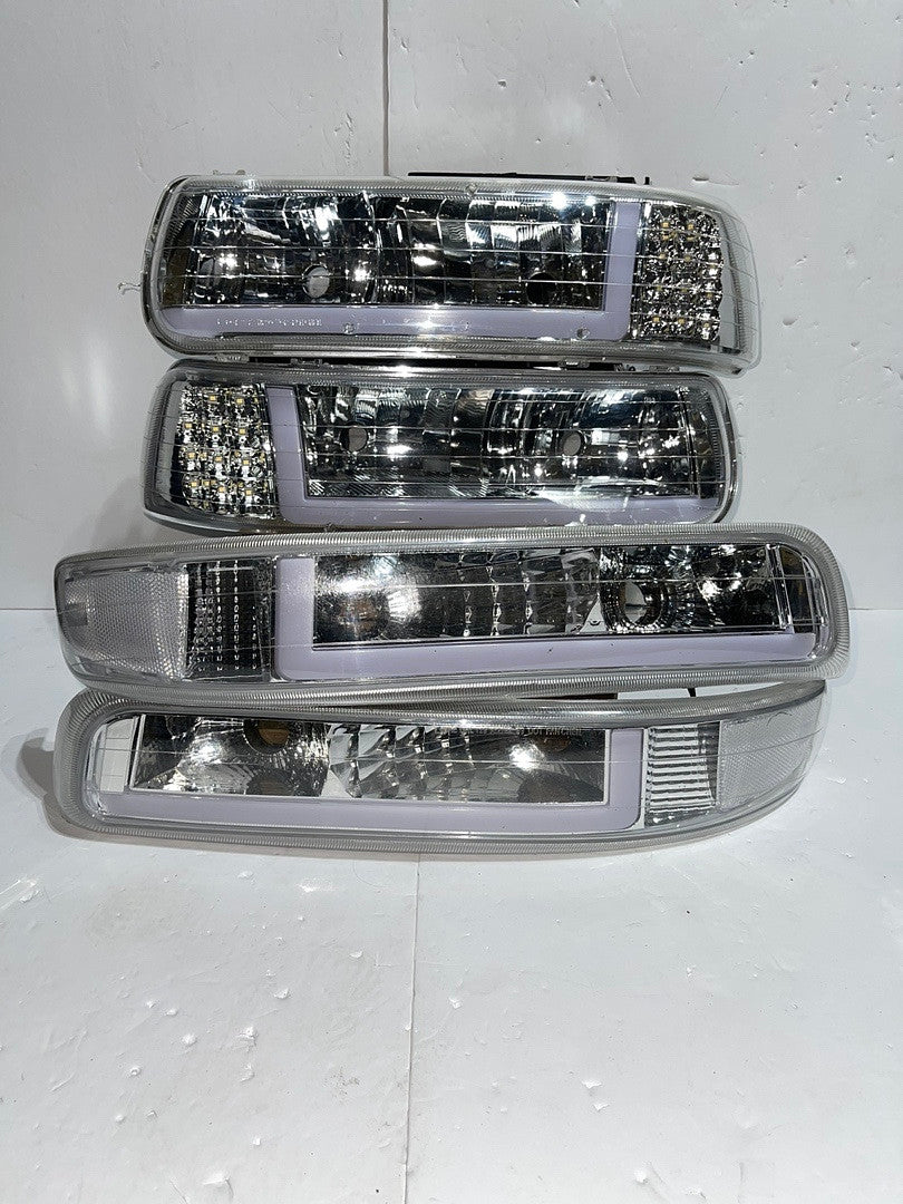 HL-LB-CSIL99-CH-CL1. Chevy Silverado / Tahoe / Suburban LED Headlights For 1999 To 2006