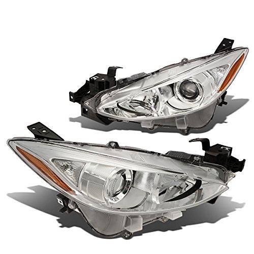 Chrome Housing Amber Corner Projector Headlights Replacement For 13-17 3
