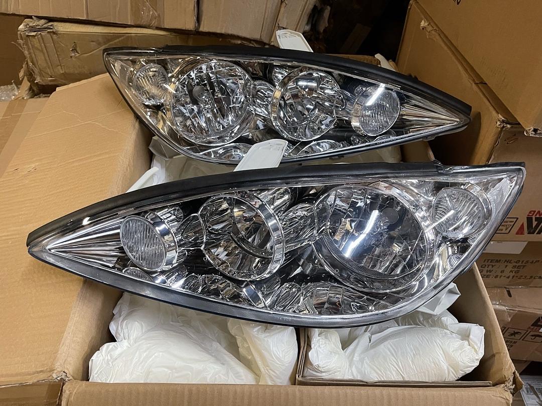 Chrome Housing Clear Corner Headlights Replacement For 05-06 Camry