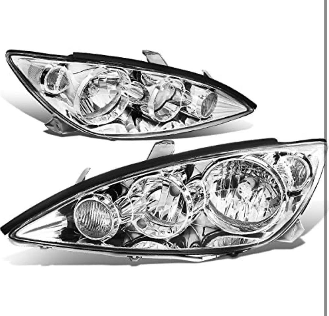 Chrome Housing Clear Corner Headlights Replacement For 05-06 Camry