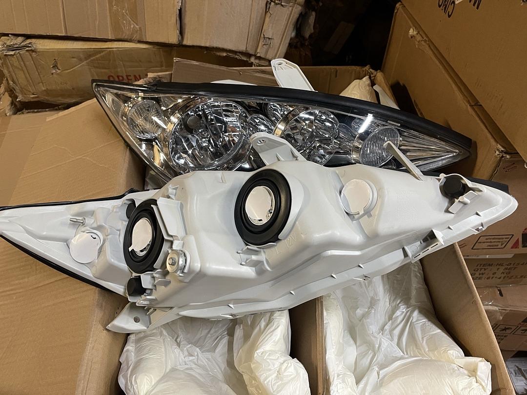 Chrome Housing Clear Corner Headlights Replacement For 05-06 Camry
