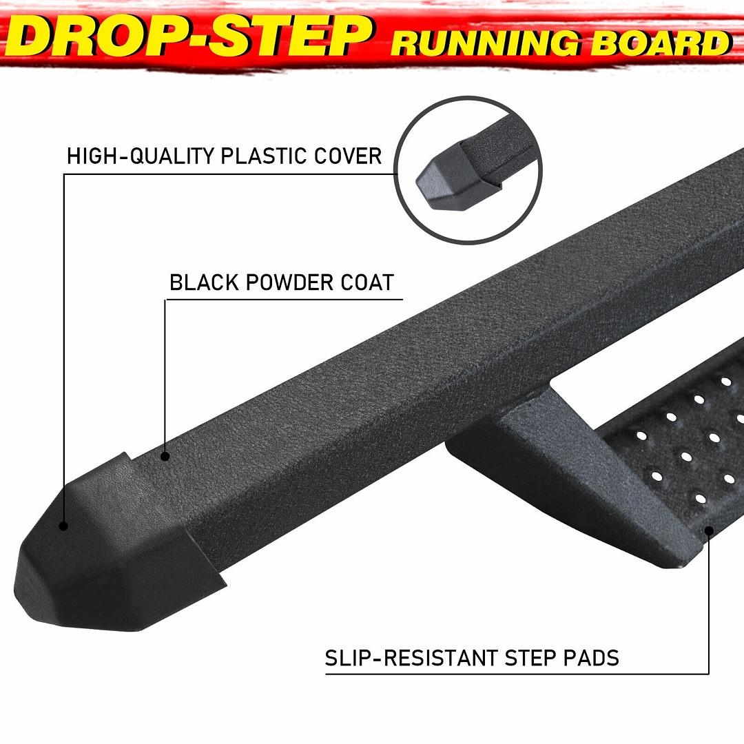 07-18 Chevy Silverado extended cab black running board