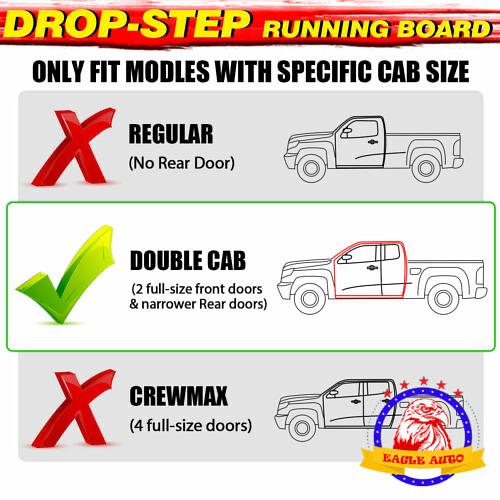07-18 Chevy Silverado extended cab black running board