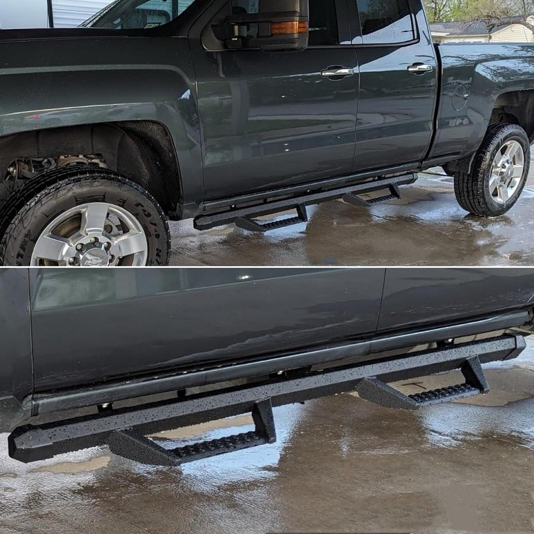 07-18 Chevy Silverado extended cab black running board