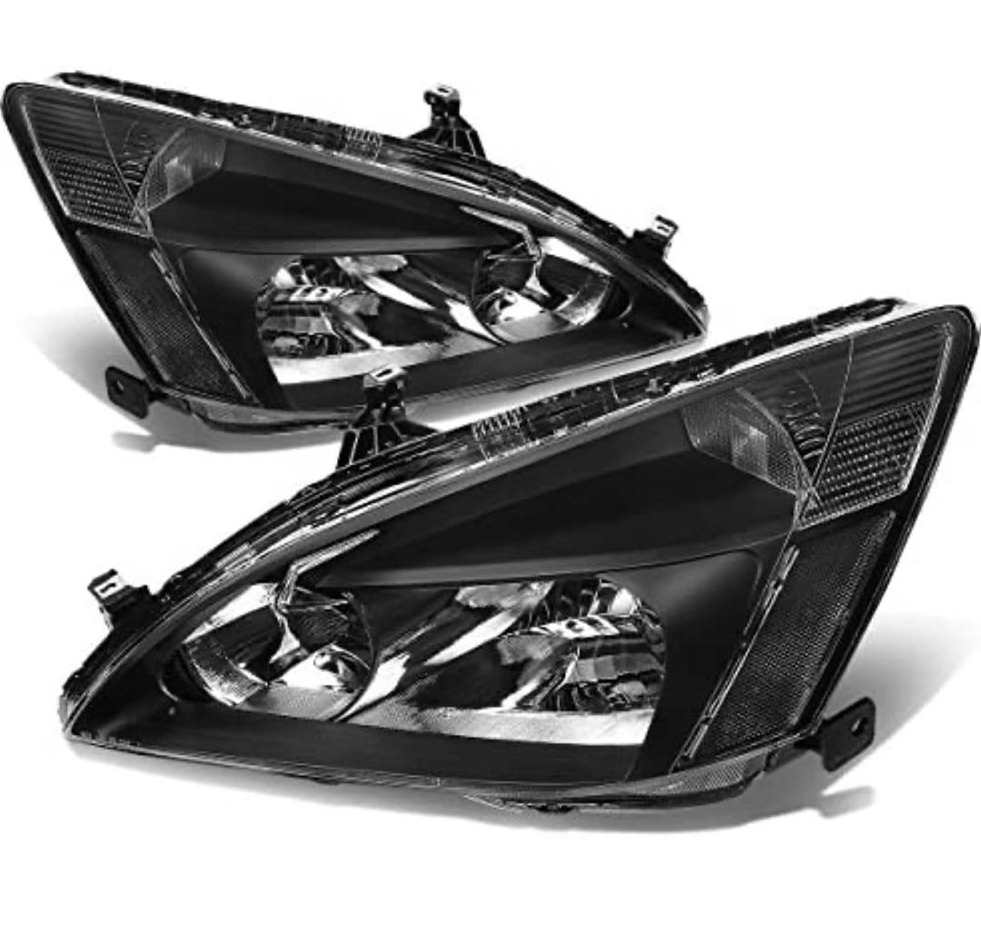 Black Housing Headlights Replacement 03-07 Accord