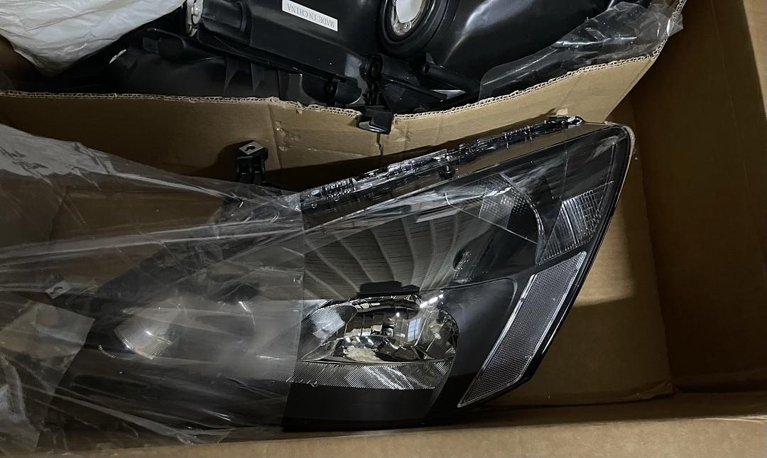 Black Housing Headlights Replacement 03-07 Accord