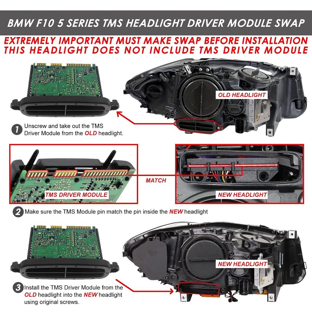 HL-3D-HID-F1010-CH 11-13 BMW 528I 528i xDrive 535I 535I xDrive 550I 550i xDrive