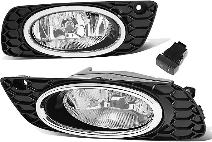 Assembly Fog Light Driver & Passenger Side Enhance visibility [Compatible with 2012 Honda Civic 4-Door Sedan]