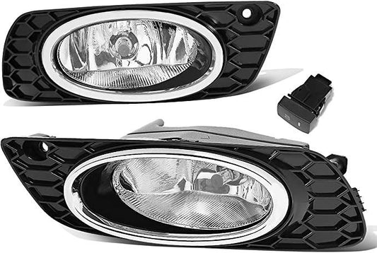 Assembly Fog Light Driver & Passenger Side Enhance visibility [Compatible with 2012 Honda Civic 4-Door Sedan]